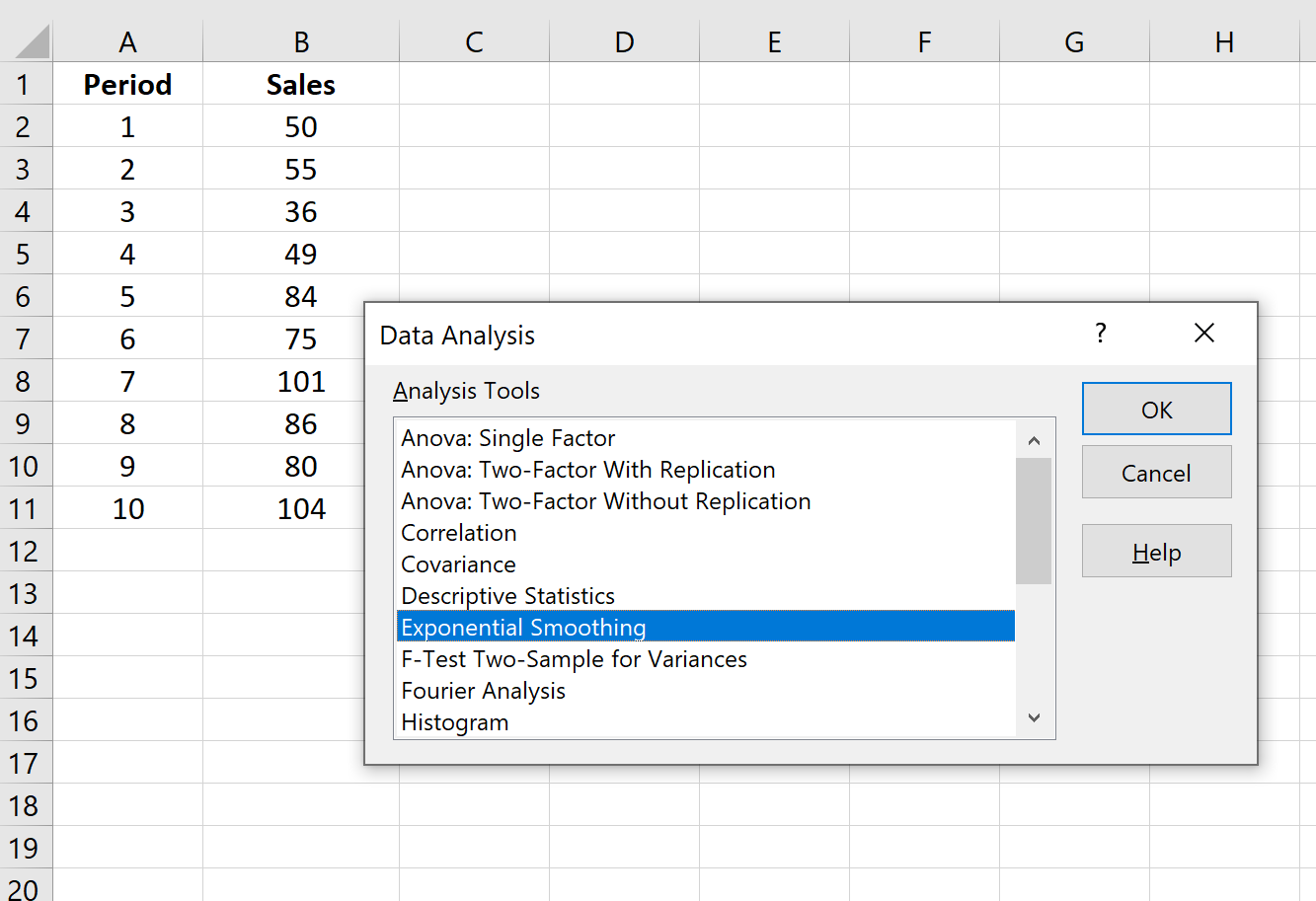 expsmooth3 Exponential Smoothing example in Excel