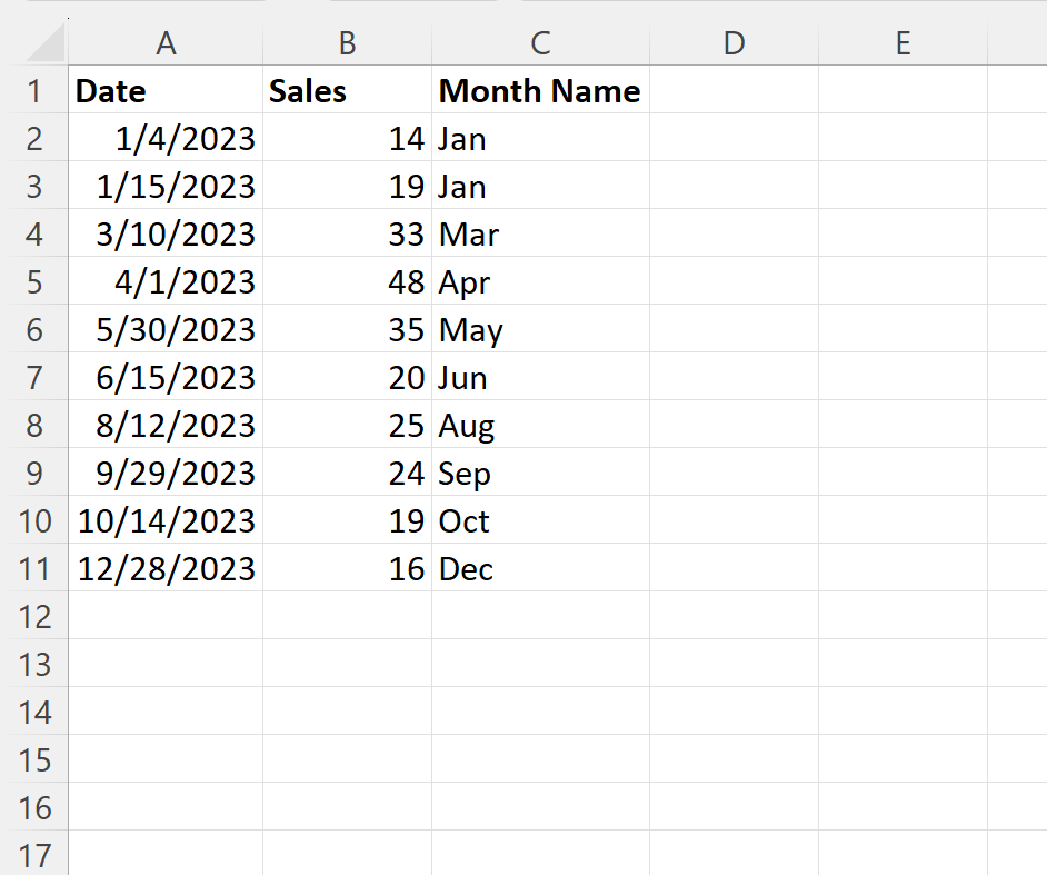 How can I retrieve the name of a month from a given date in VBA ...