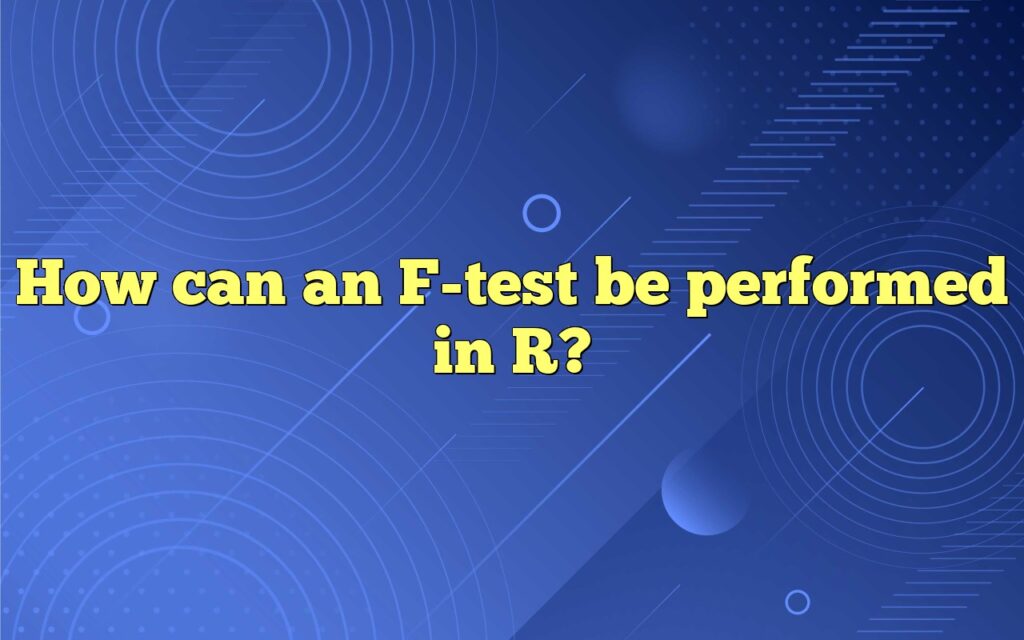 How can an F-test be performed in R?