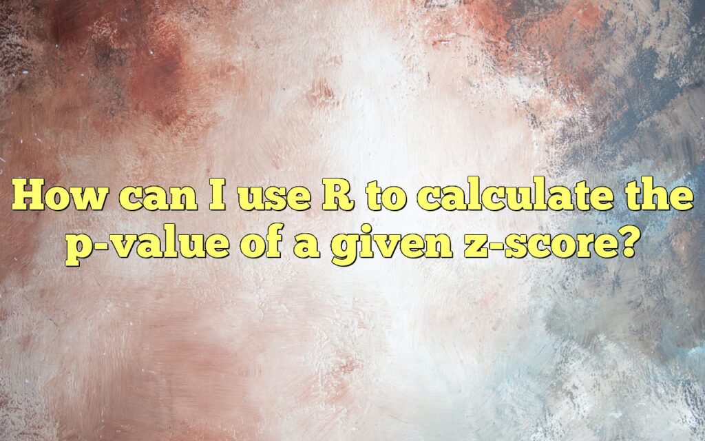 How can I use R to calculate the p-value of a given z-score?