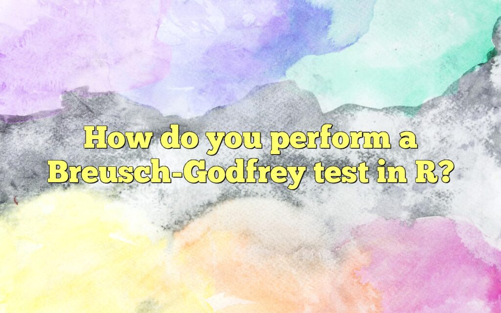 How do you perform a Breusch-Godfrey test in R?