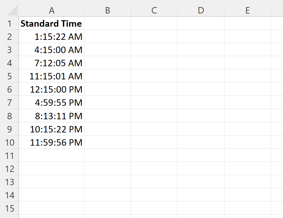 How can I convert between standard time and military time in Excel? 2