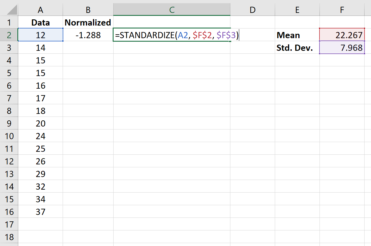 normalizeexcel4 Normalize data in Excel
