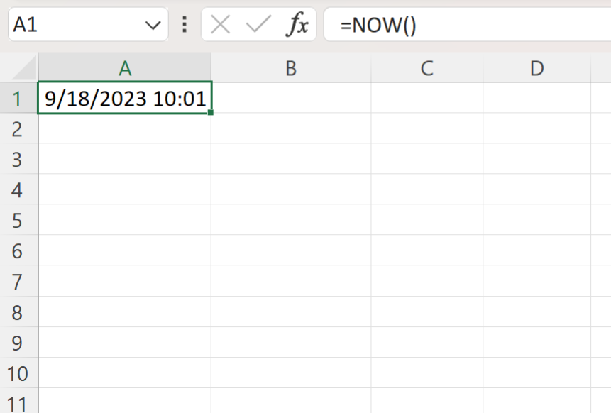 How can I use the NOW function in Excel to return only the date? 2