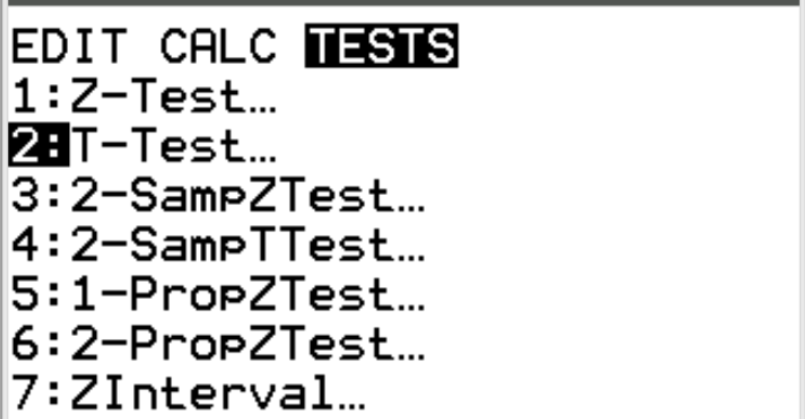 pairedtestti2 Paired t-test on a TI-84 calculator