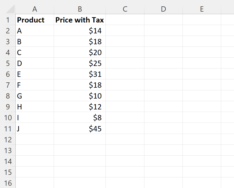 How do I calculate reverse tax in Excel, and can you provide an example? 2