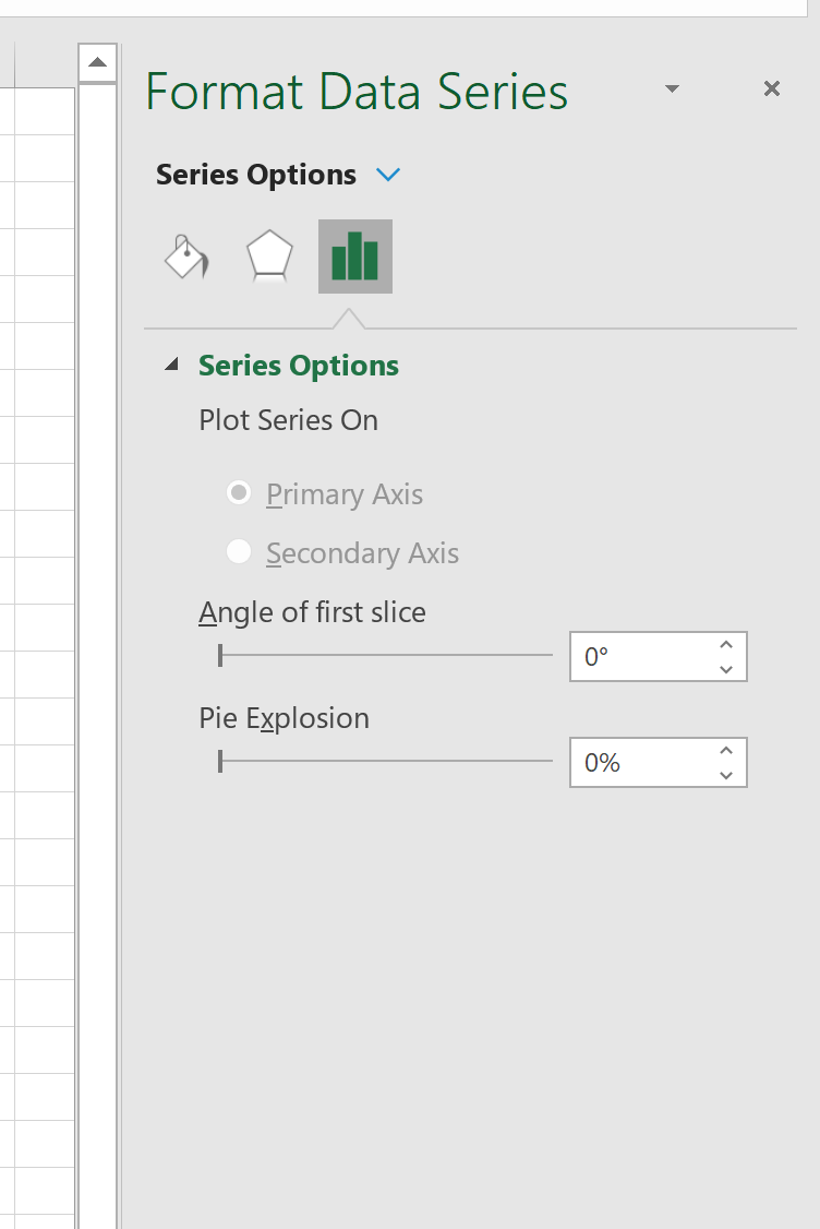 Rotate a pie chart in Excel