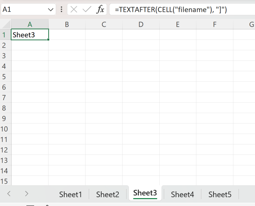 Excel reference tab name in formula