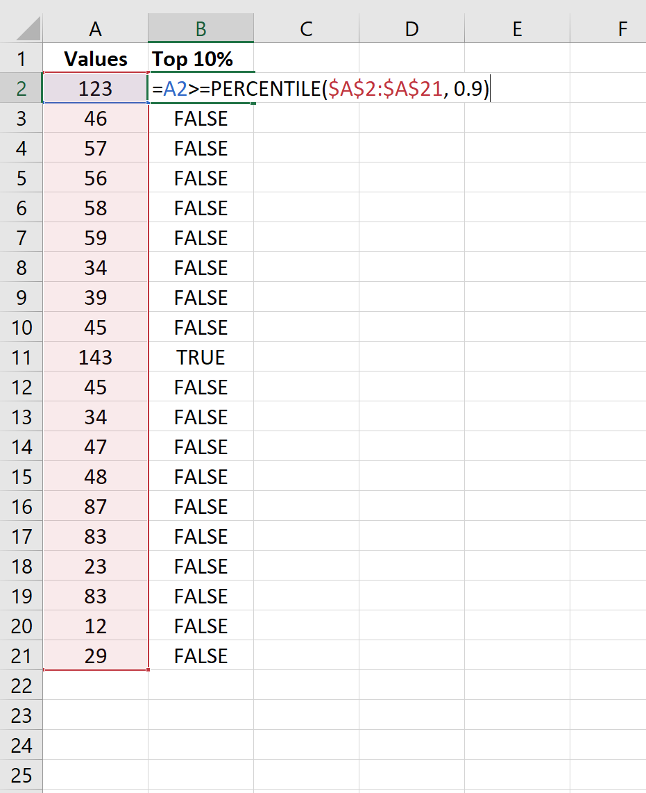 top10_5 Find top 10% of values in Excel column
