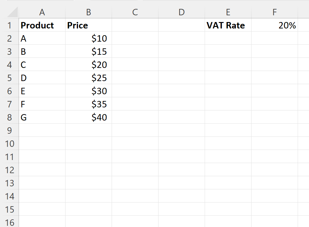 How can I calculate VAT in Excel? 2