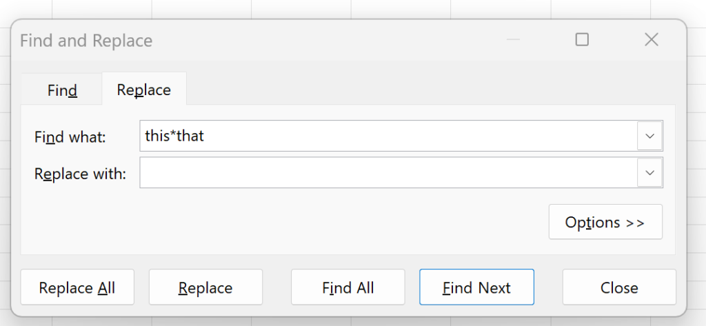 How can I use Find and Replace with Wildcards in Excel? 2