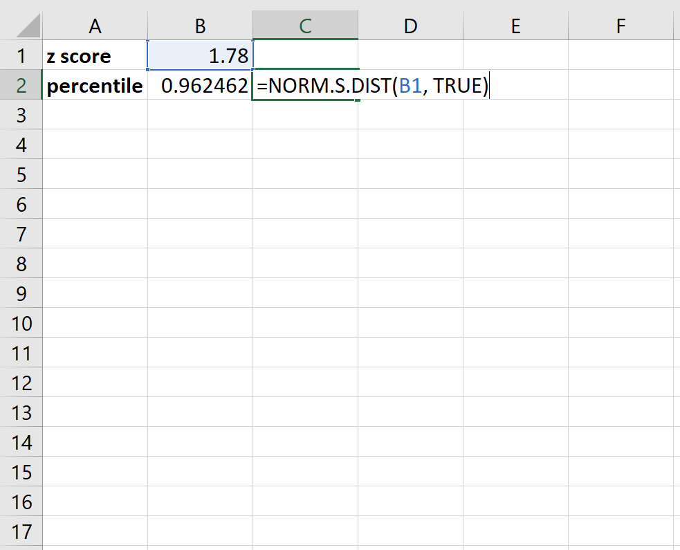 How do you convert between Z-scores and percentiles in Excel? 2