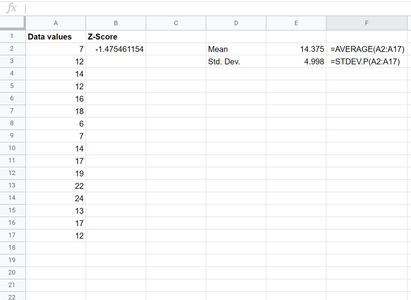 zscoresheets3 Z-scores in Google Sheets