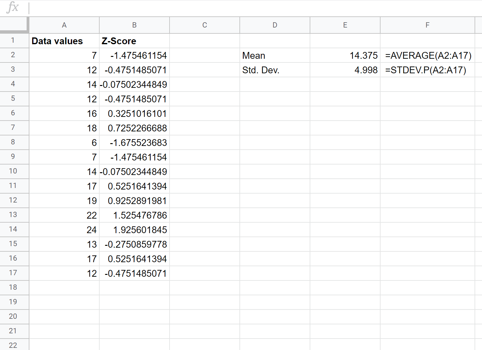zscoresheets4 Calculating z-scores in Google Sheets