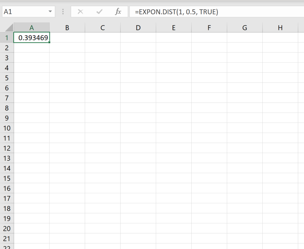 How can i use the exponential distribution in excel 