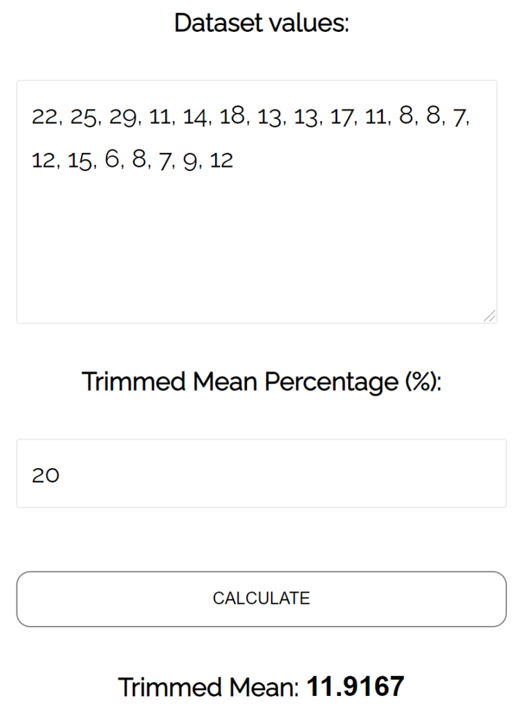 How do you calculate a trimmed mean step-by-step? 2