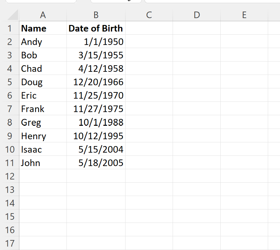 How do I calculate the average age in Excel? Can you provide an example? 2
