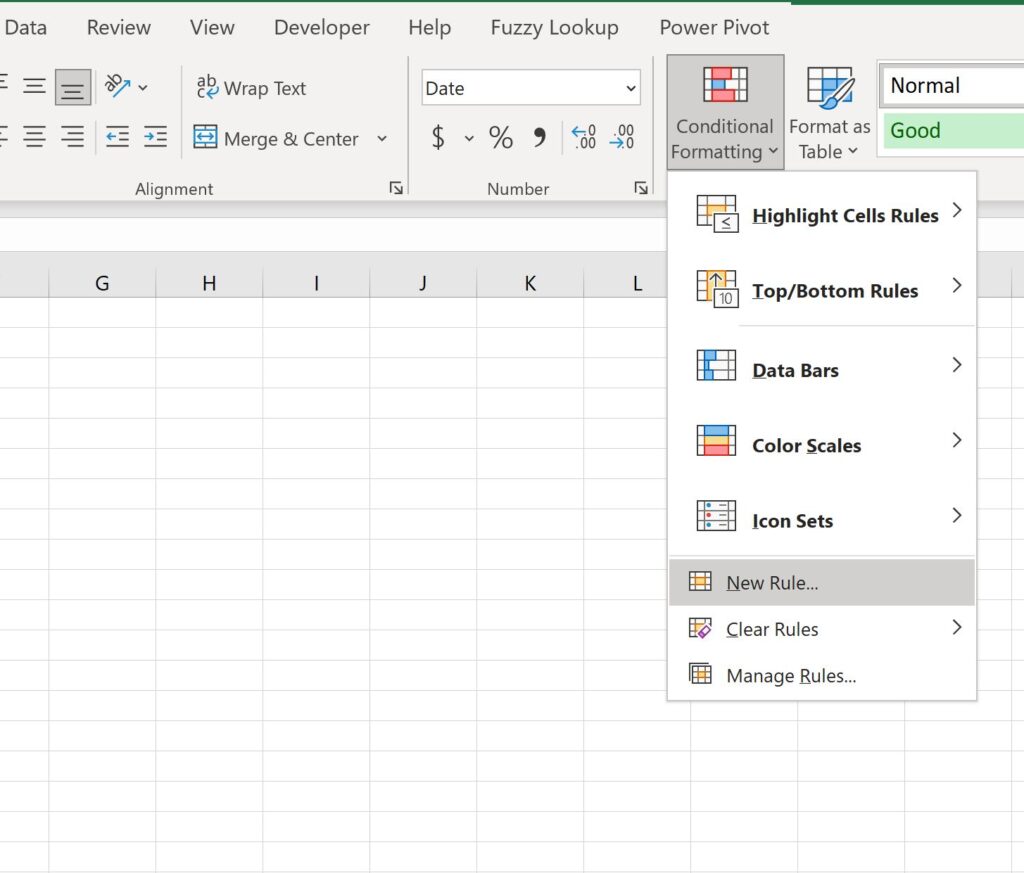 How do I apply conditional formatting in Excel to highlight dates that are before today? 2