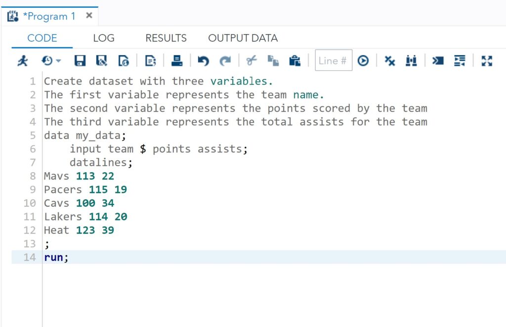 How can I create comments in SAS? Can you provide some examples? 2