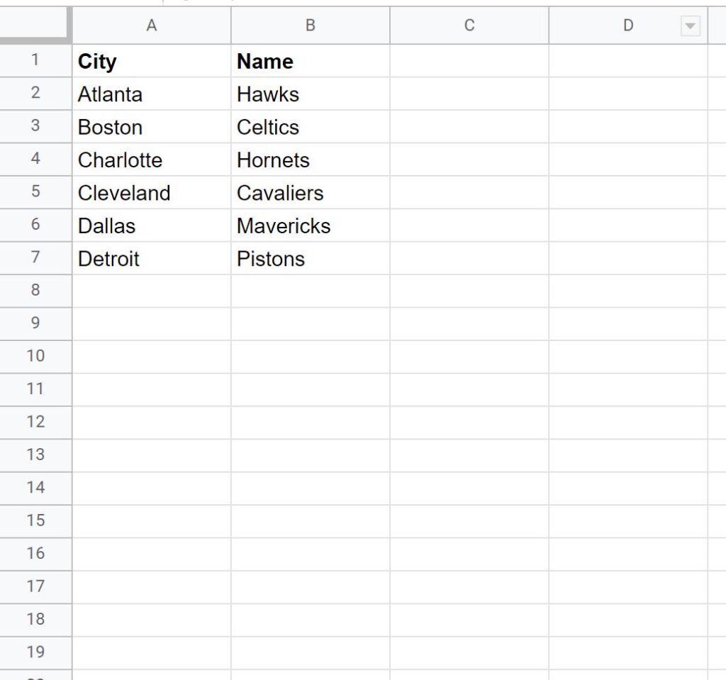 How can I use CONCATENATE with a space in Google Sheets? 2