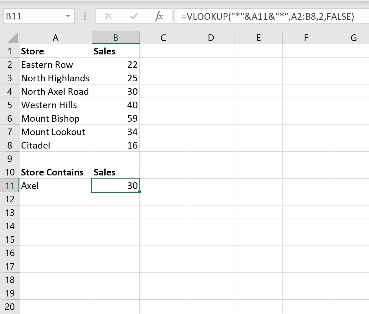 How Can Excel's VLOOKUP Function Be Used If A Cell Contains A Specific