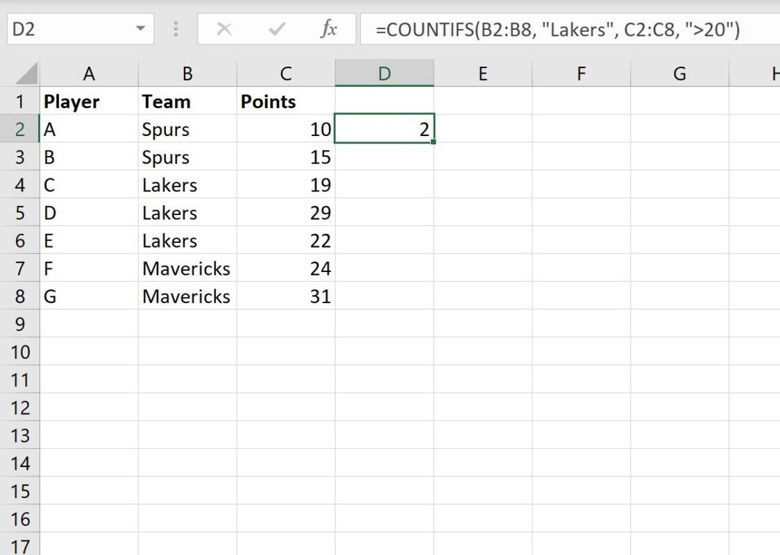 Excel COUNTIF multiple ranges