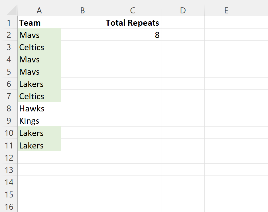 how-can-i-count-repeated-words-in-excel