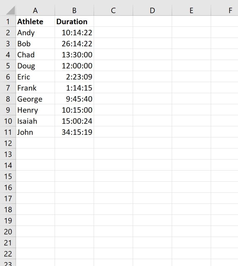 How can I convert a time duration to seconds using Excel? 2