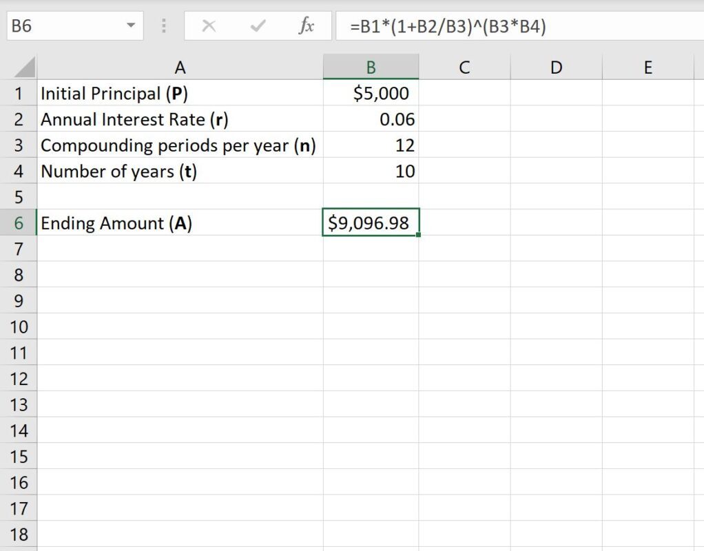 excelcomp1 Excel monthly compound interest formula
