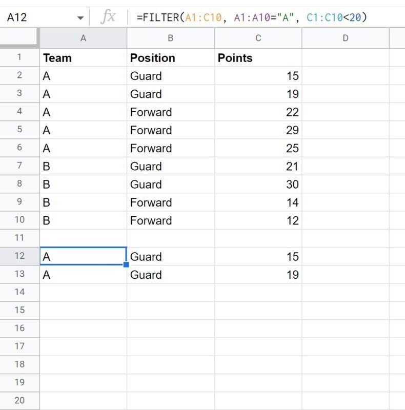 filterand1 Google Sheets FILTER function with AND
