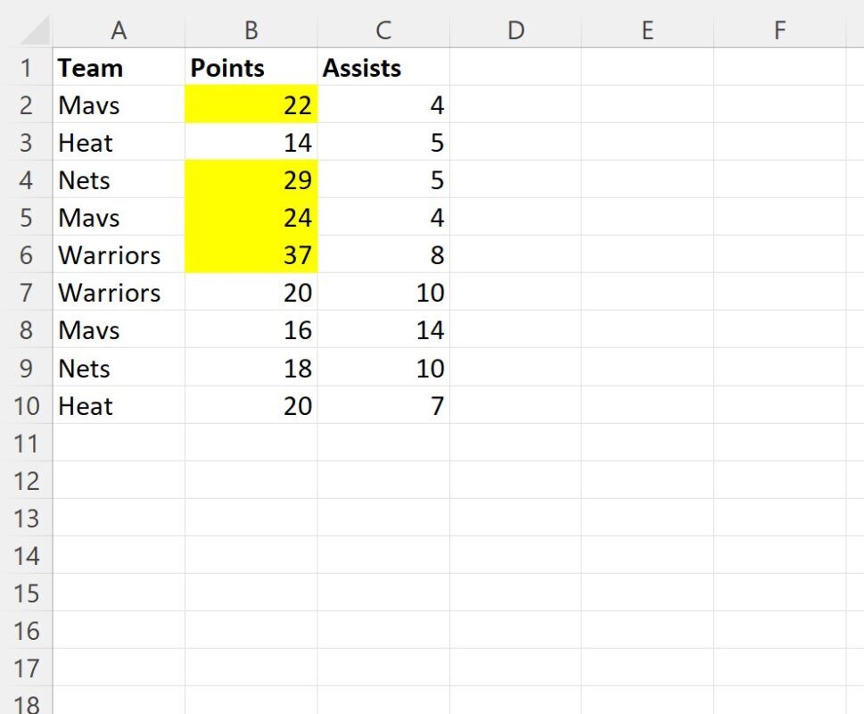 VBA highlight cells based on criteria