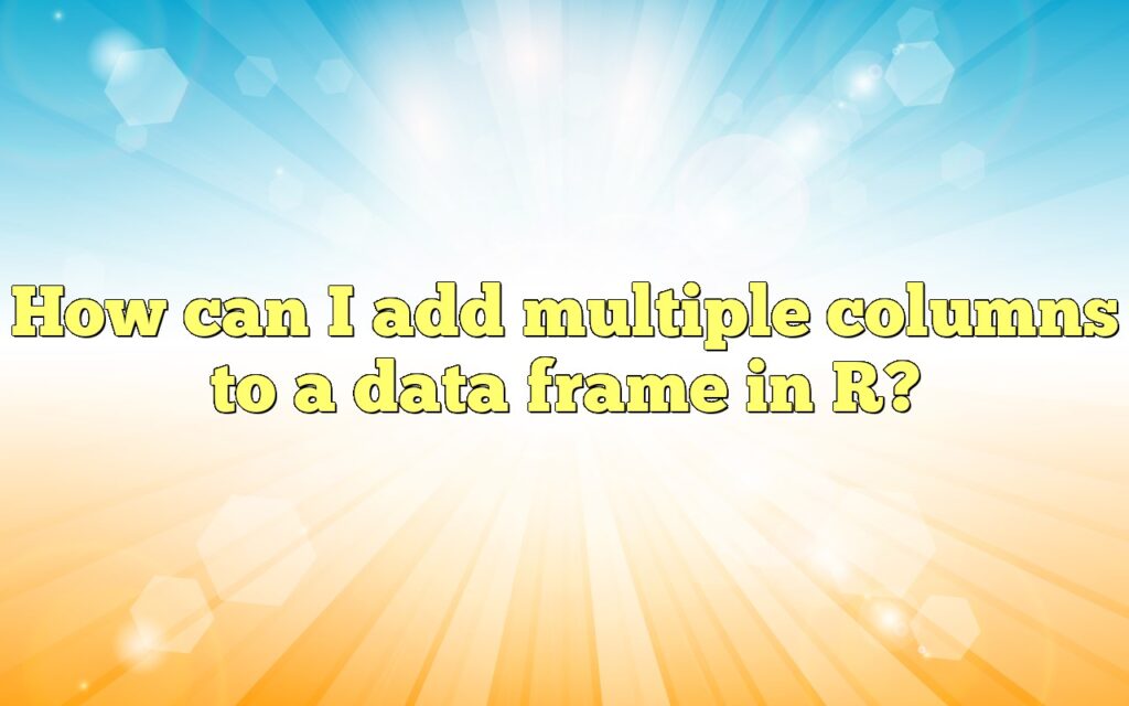 How can I add multiple columns to a data frame in R?