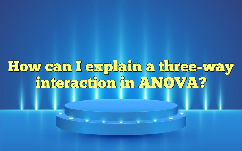 How can I explain a three-way interaction in ANOVA?