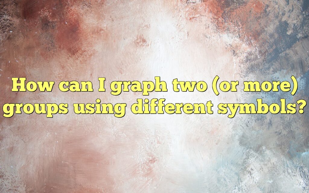 How can I graph two (or more) groups using different symbols?