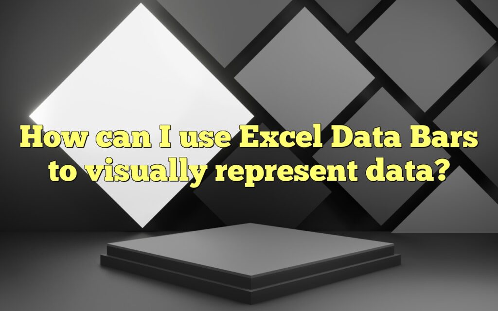 How can I use Excel Data Bars to visually represent data?