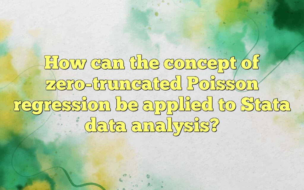 How can the concept of zero-truncated Poisson regression be applied to Stata data analysis?