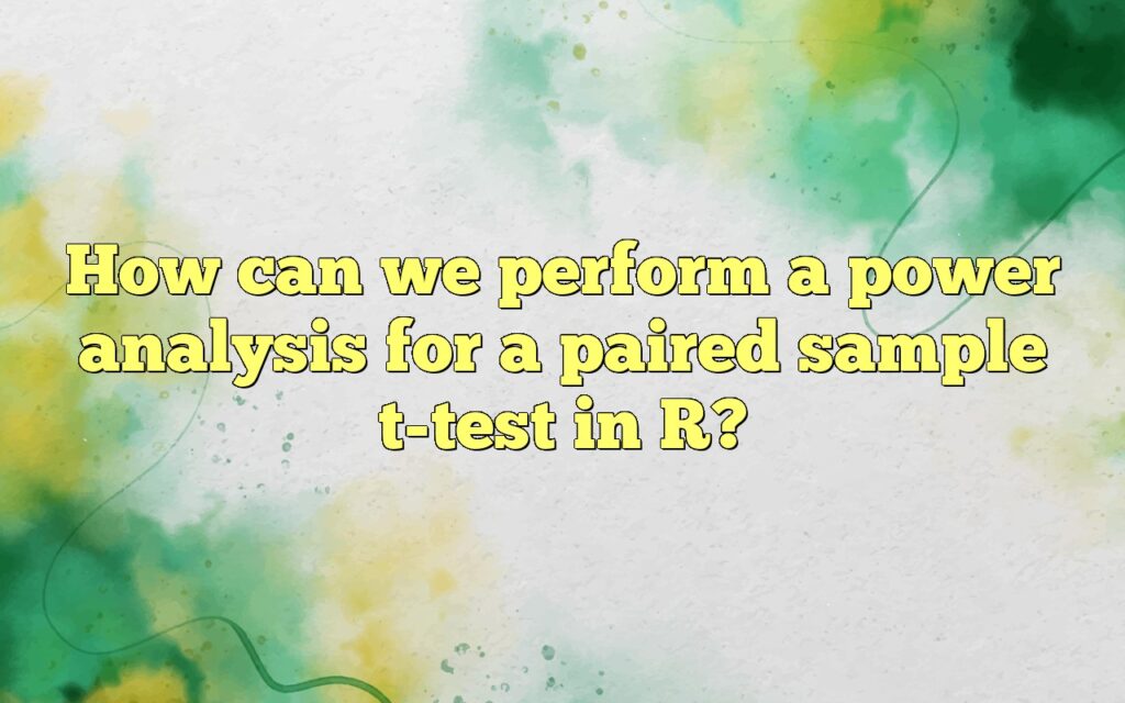 How can we perform a power analysis for a paired sample t-test in R?