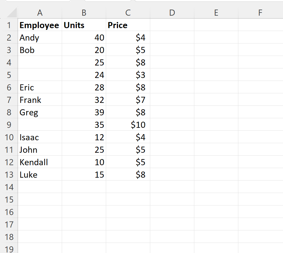 How can I use Excel to skip to the next cell if the current cell is blank? 2