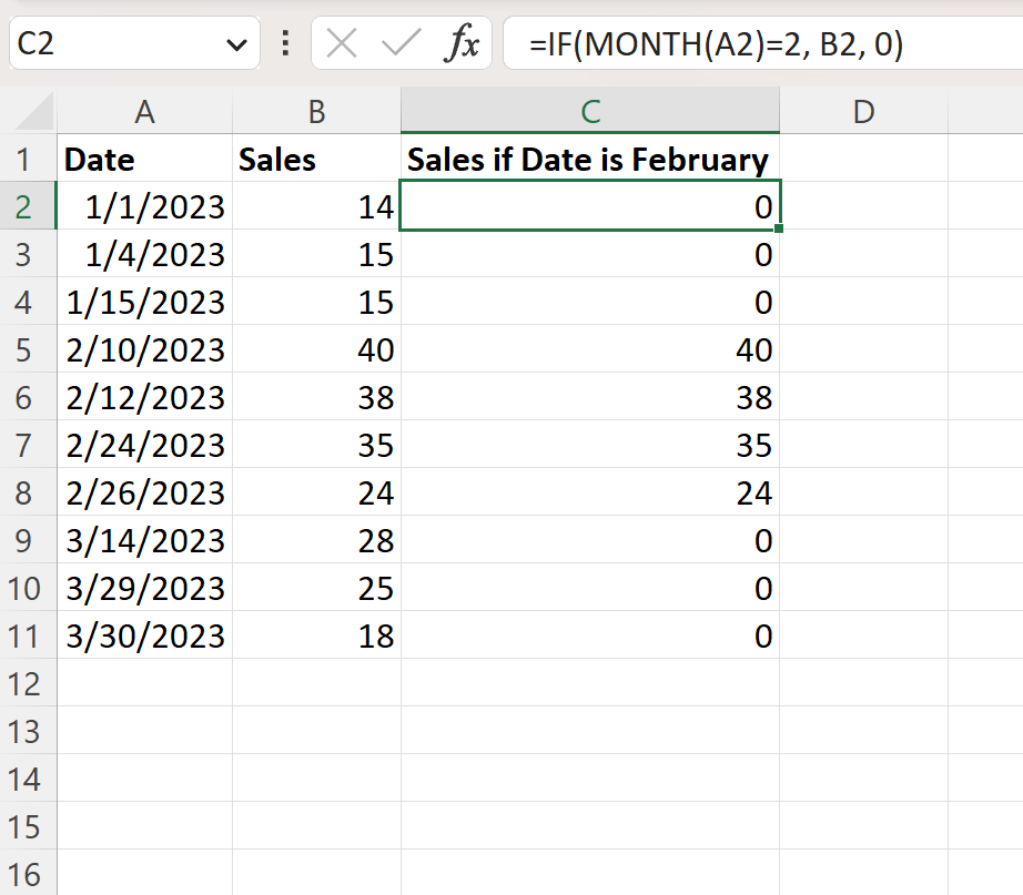 Excel IF function based on date