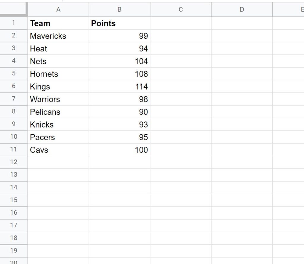 How can I use an IF function in Google Sheets with a range of values? 2
