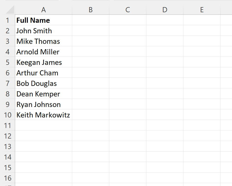How can I extract the first initial and last name from an Excel spreadsheet? 2