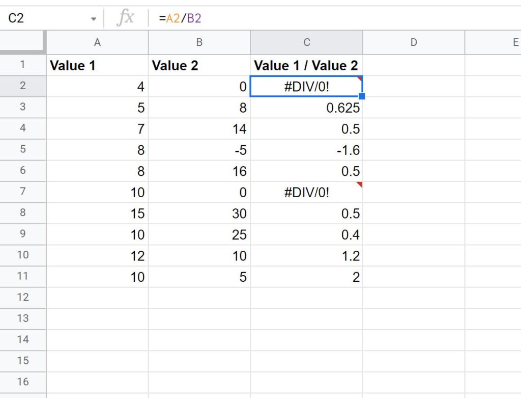 How can I use ISERROR in Google Sheets? 2
