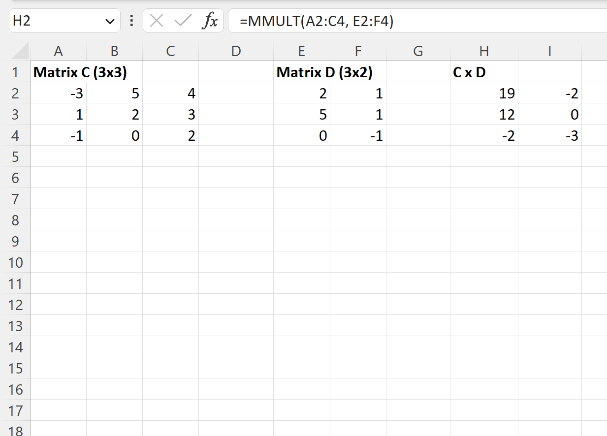 How Do I Perform Matrix Multiplication In Excel? Can You Provide Some