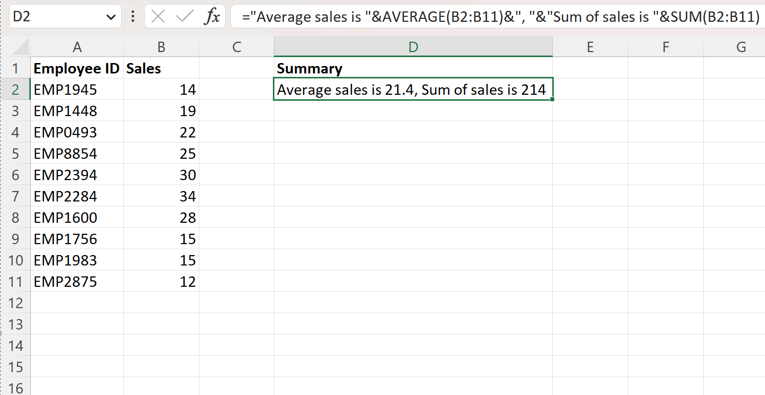 Excel multiple formulas in one cell