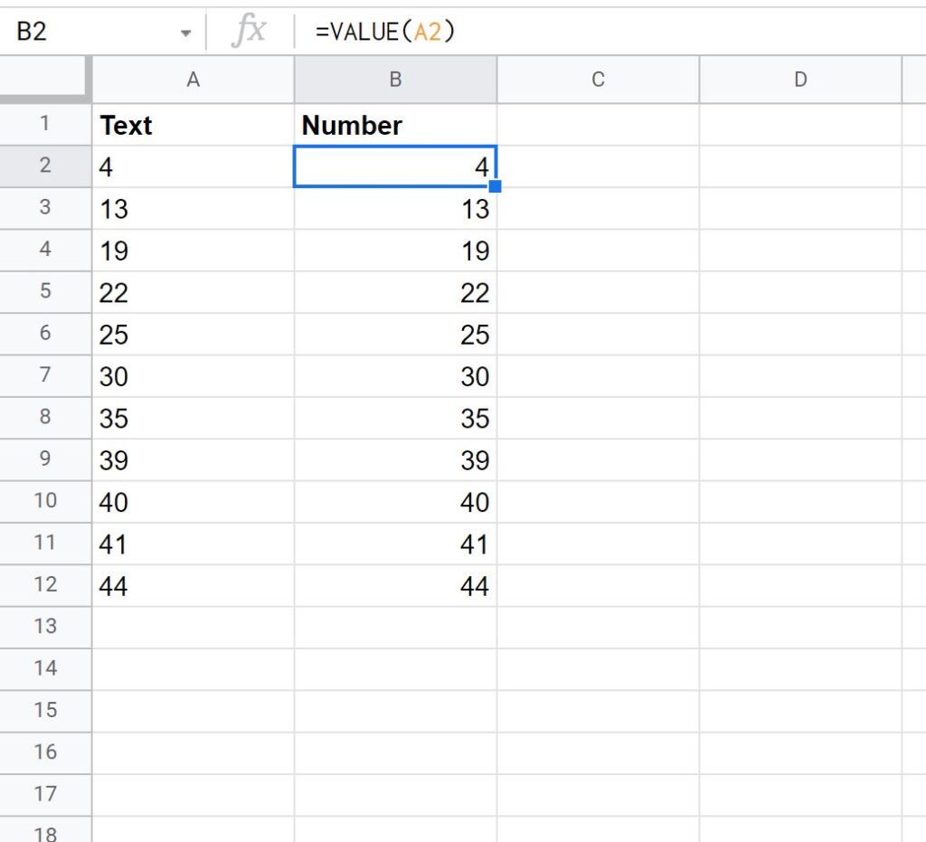 How can I convert text to numbers in Google Sheets? 2
