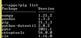 pip-list-dependencies-1 show pandas install version