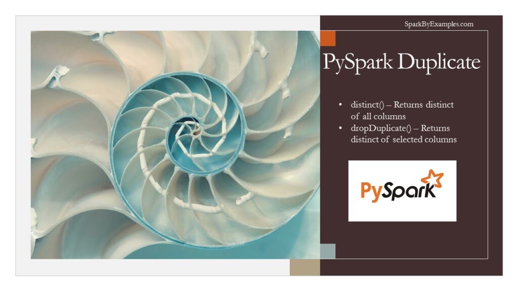 How can I use PySpark’s distinct function to drop duplicate rows in a dataset? 2