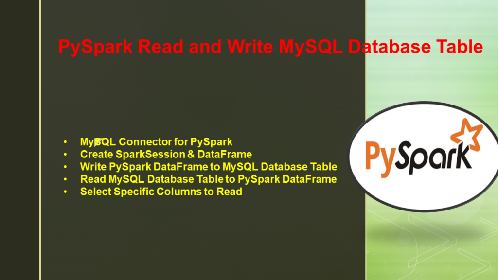 How can I use PySpark to read and write data from a MySQL database table? 2