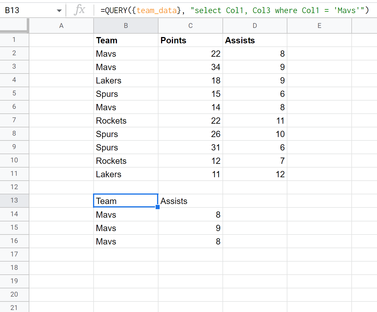 How Can I Use Named Ranges In Google Sheets Queries?