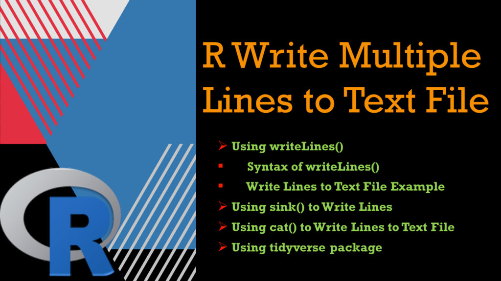 How can I write multiple lines to a text file using the -R command? 2